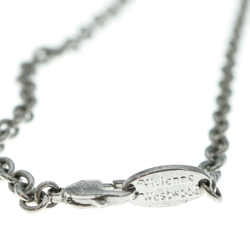 Vivienne Westwood(ヴィヴィアンウエストウッド) MAYFAIR LARGE ORB 土星 ストーン/メタル シルバー ネックレス 0849