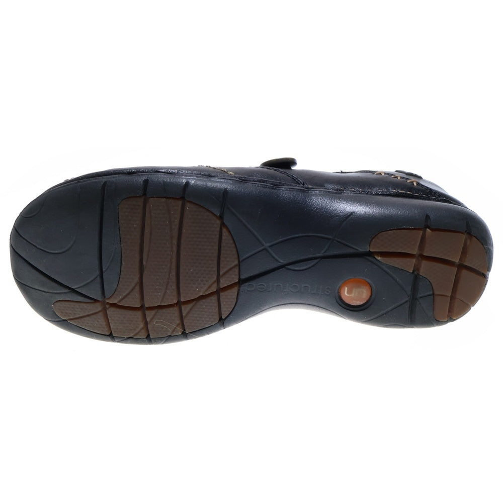 Clarks(クラークス) Unstructured アンストラクチャード アンネイチャーイージー レザースリッポン ブラック