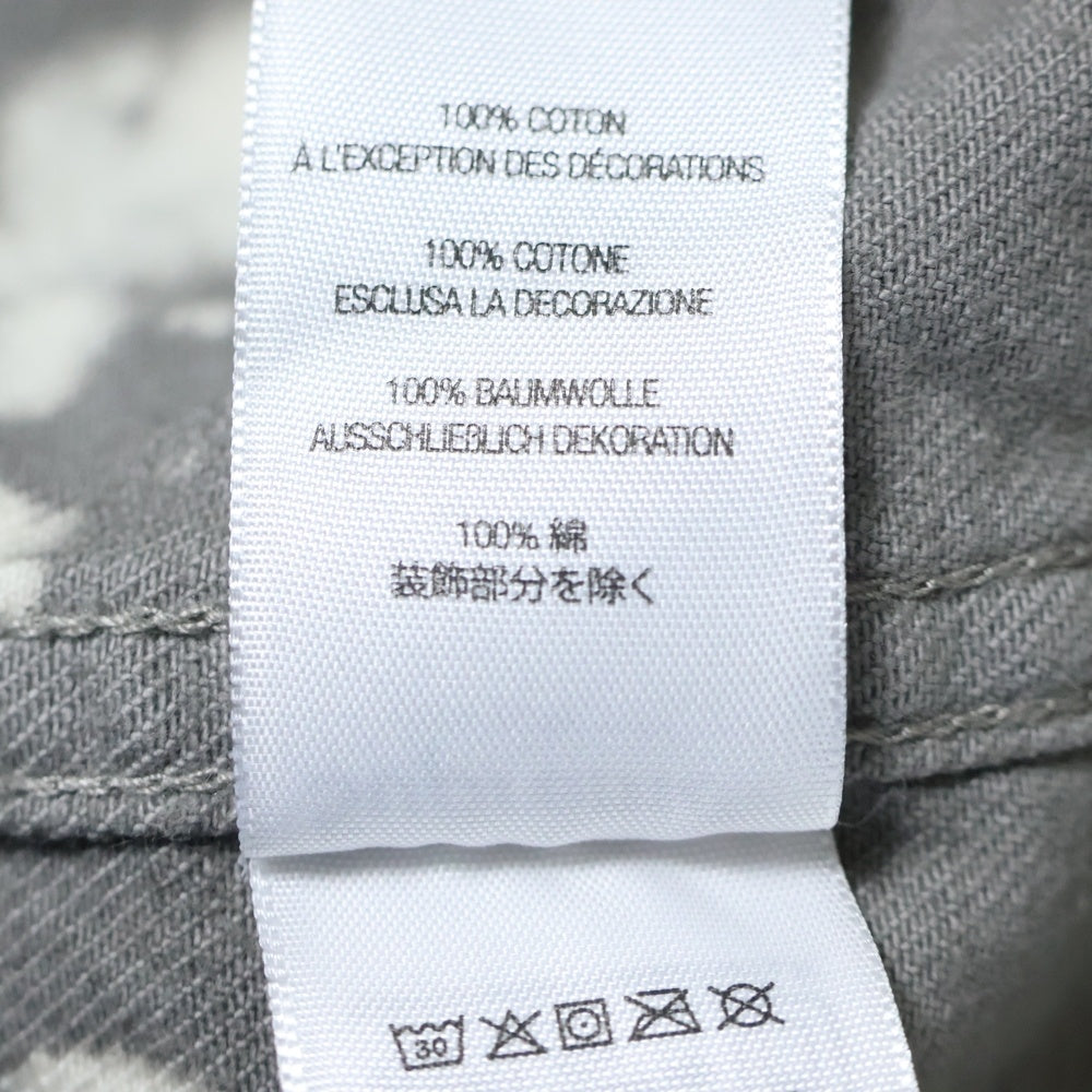 SUPREME(シュプリーム) 25SS Hooded Denim Shirt Bleached フーデットデニム長袖シャツ ホワイト/グレー