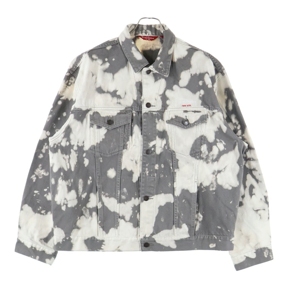 SUPREME(シュプリーム) 25SS Denim trucker jacket Bleached デニムトラッカージャケット ホワイト/グレー