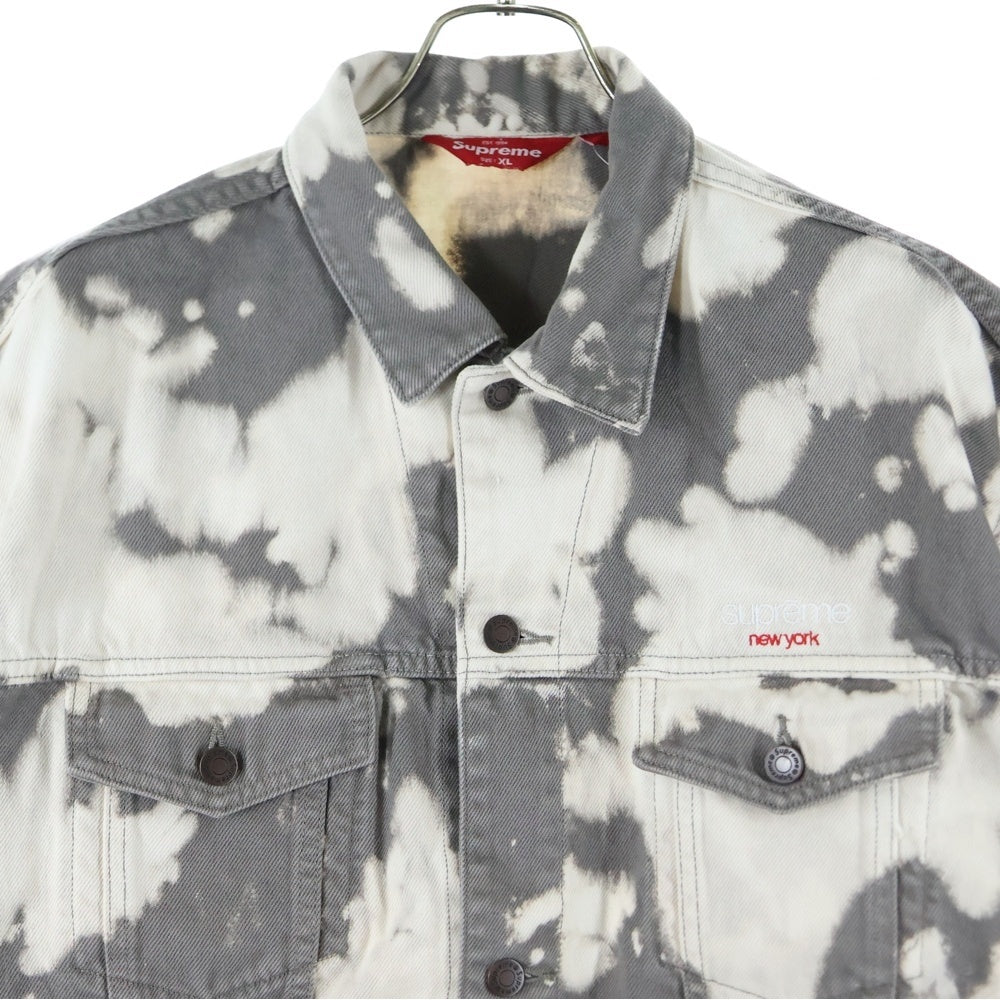 SUPREME(シュプリーム) 25SS Denim trucker jacket Bleached デニムトラッカージャケット ホワイト/グレー