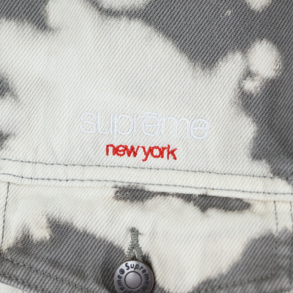 SUPREME(シュプリーム) 25SS Denim trucker jacket Bleached デニムトラッカージャケット ホワイト/グレー