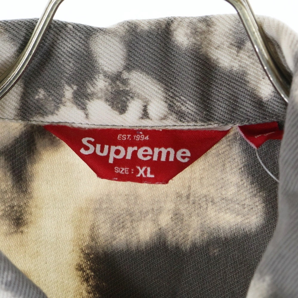 SUPREME(シュプリーム) 25SS Denim trucker jacket Bleached デニムトラッカージャケット ホワイト/グレー