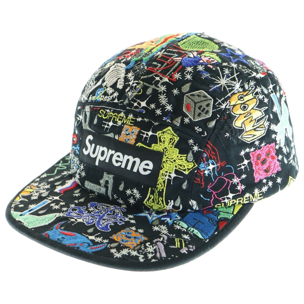 SUPREME(シュプリーム) 25SS AOI Embroedered camp cap エンブロイダリーキャンプキャップ ブラック