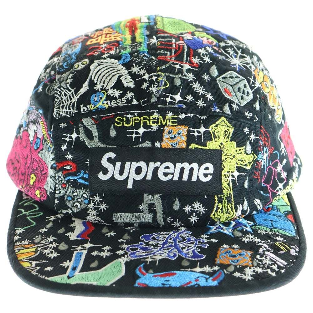 SUPREME(シュプリーム) 25SS AOI Embroedered camp cap エンブロイダリーキャンプキャップ ブラック