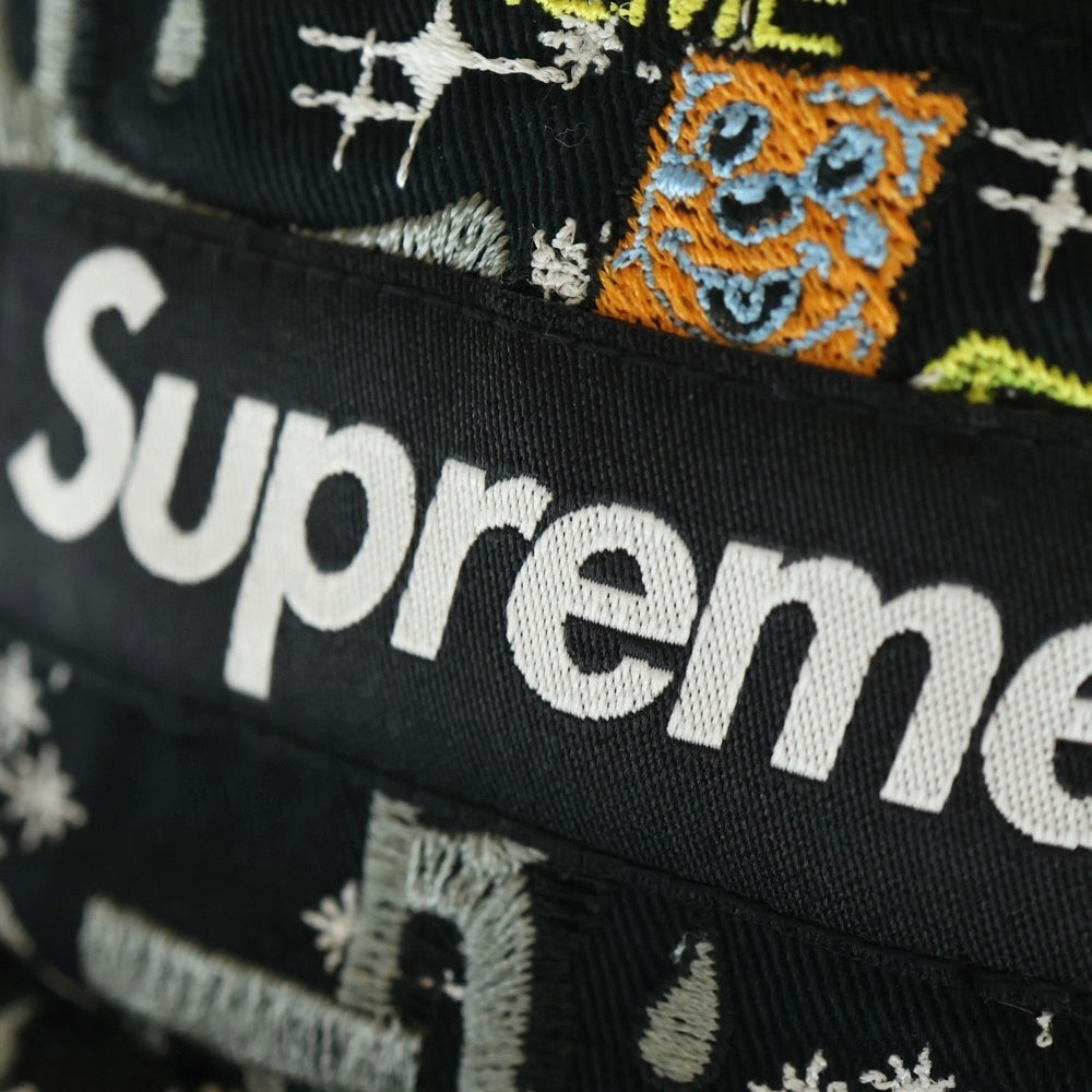 SUPREME(シュプリーム) 25SS AOI Embroedered camp cap エンブロイダリーキャンプキャップ ブラック