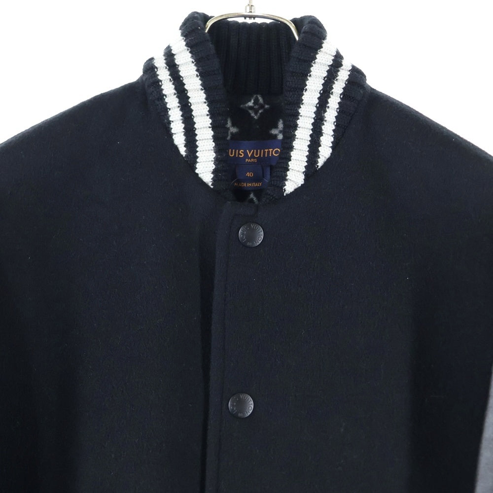 LOUIS VUITTON(ルイヴィトン) 25SS Varsity Jacket ダブルフェイスバーシティジャケット ブラック RW251WW QWE FSJA07