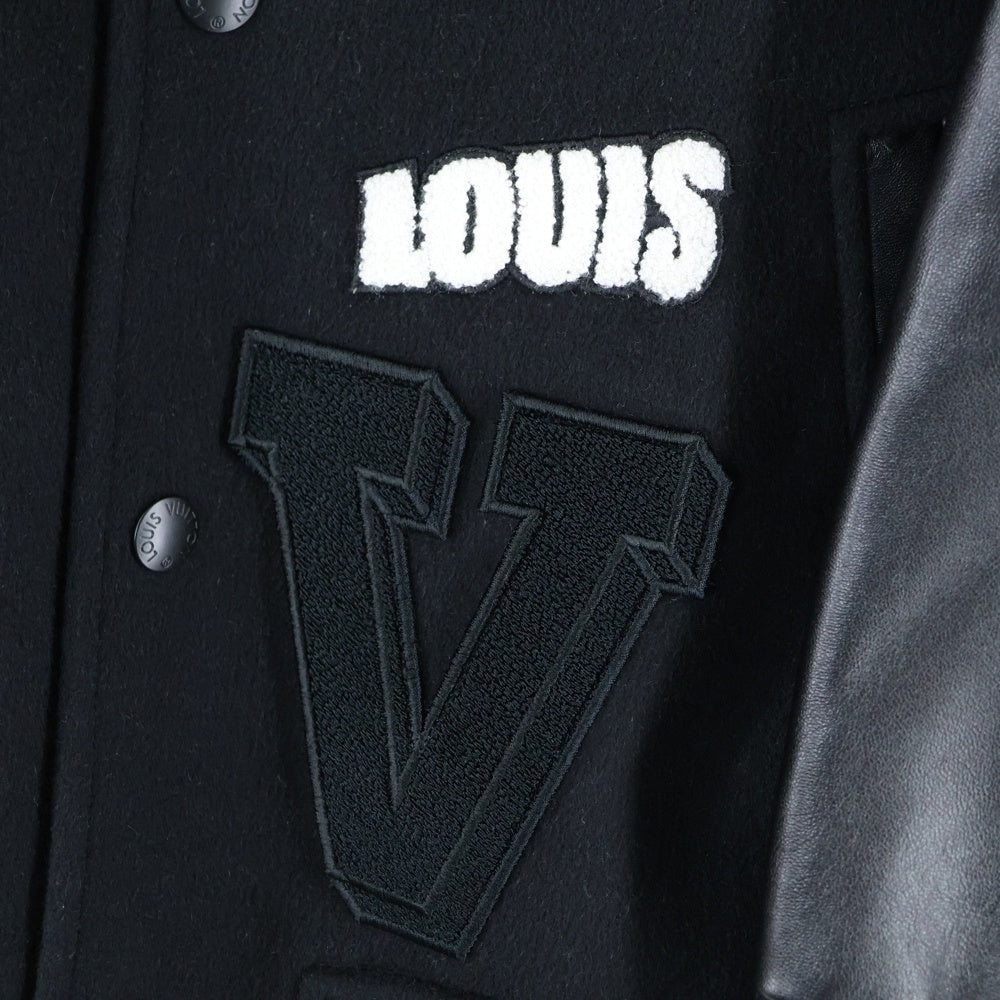 LOUIS VUITTON(ルイヴィトン) 25SS Varsity Jacket ダブルフェイスバーシティジャケット ブラック RW251WW QWE FSJA07