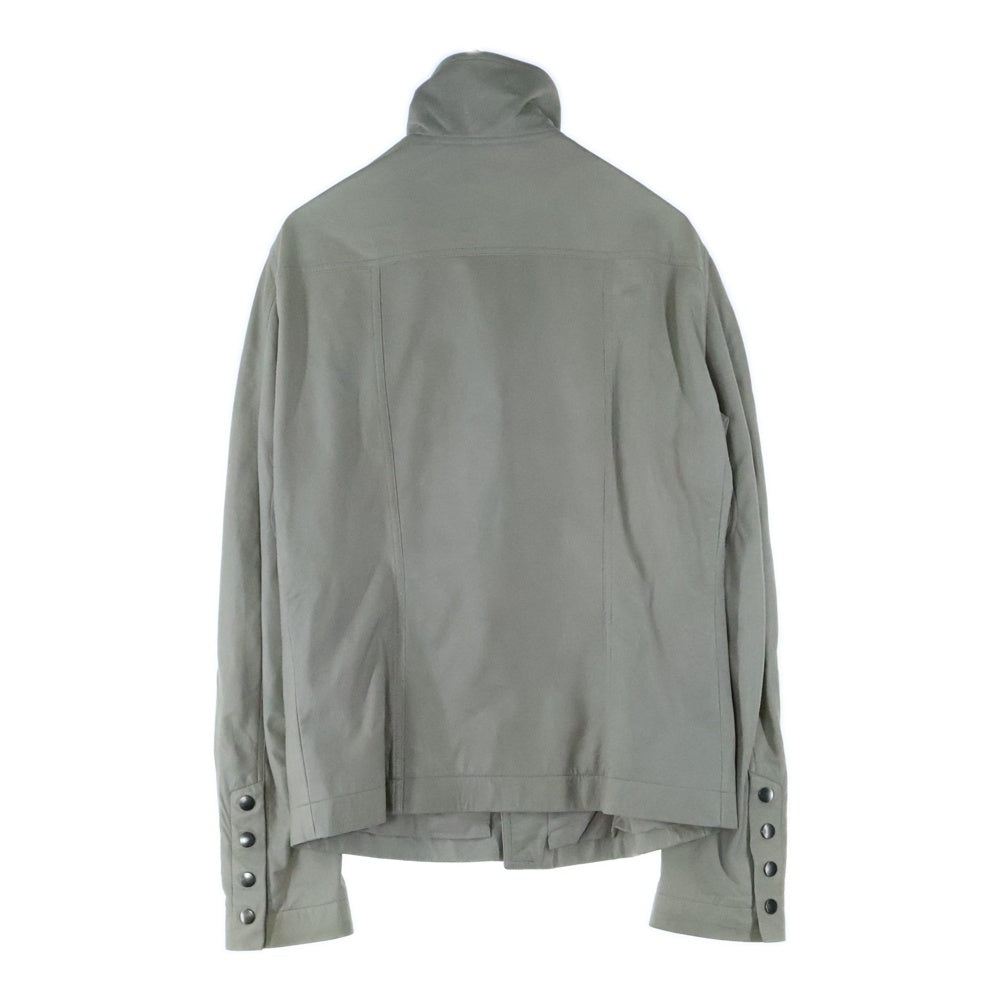 Rick Owens(リックオウエンス) 15AW SPHINX leather jacket スフィンクス フロントジップアップ ラムレザージャケット ベージュ RU15S4768-LGI