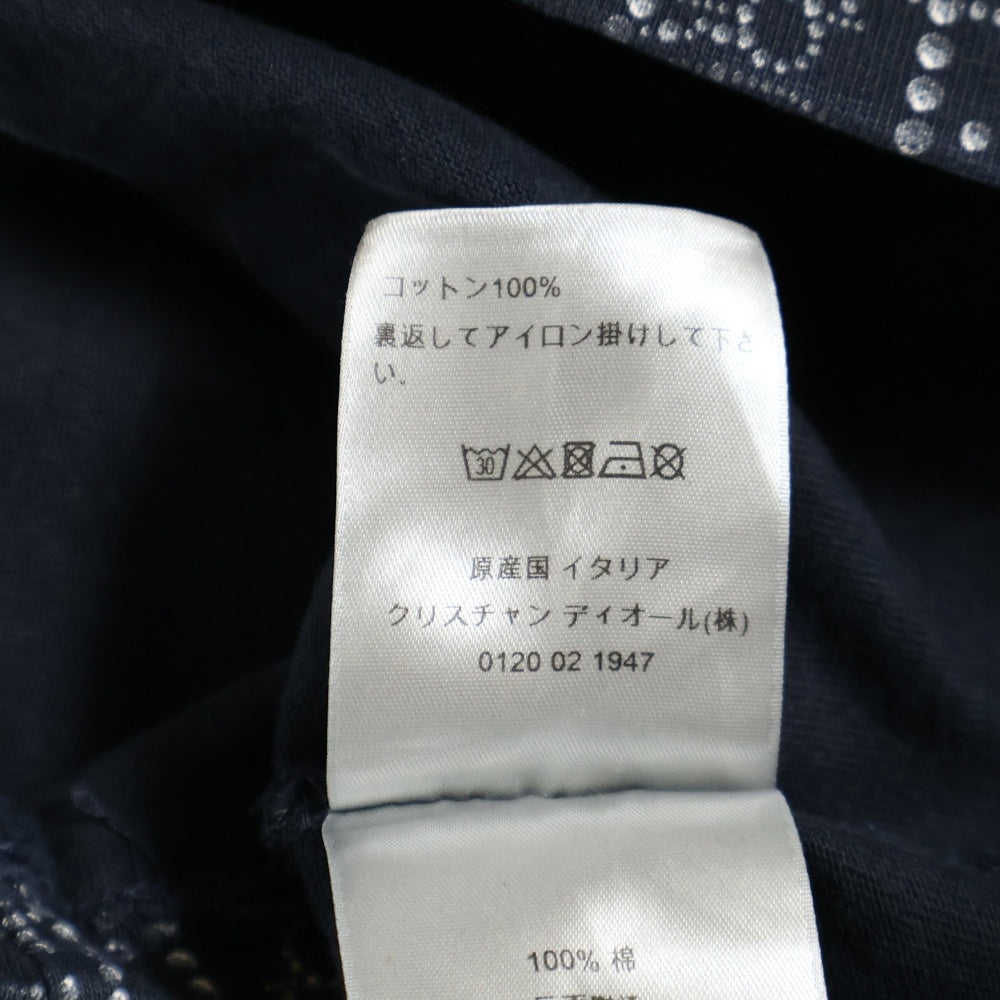 DIOR(ディオール) 20AW Oversized Dior Oblique Beaded Tee 043J625C0674 オーバーサイズオブリークビーズ半袖Tシャツ ネイビー