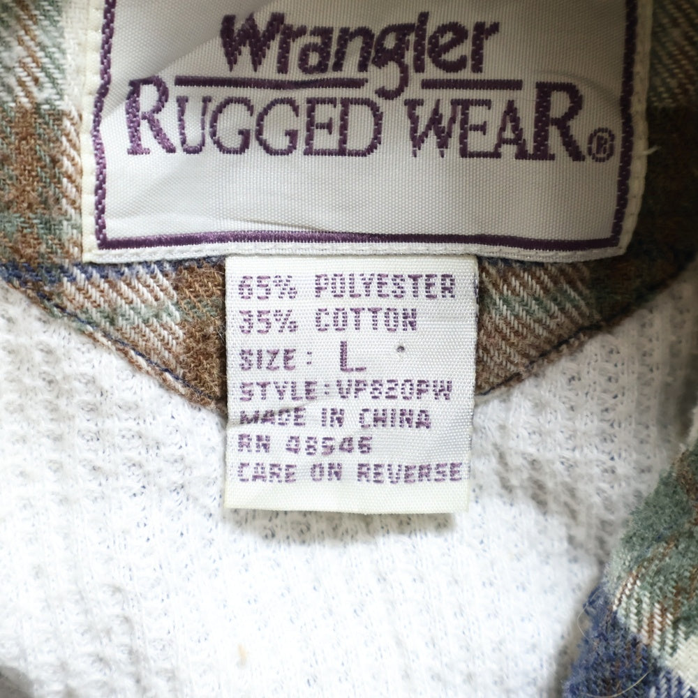 Wrangler(ラングラー) 裏地サーマル 長袖チェックシャツ マルチカラー