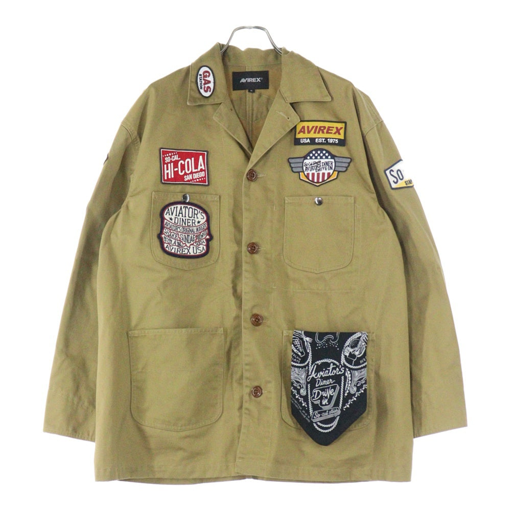 AVIREX(アヴィレックス) アンチフォーリング カバーオール ジャケット ブラウン 783‐3152010