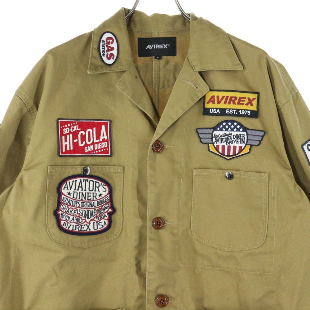 AVIREX(アヴィレックス) アンチフォーリング カバーオール ジャケット ブラウン 783‐3152010