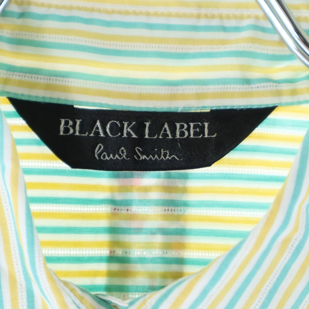 Paul Smith(ポールスミス) BKACK LABEL Striped Shirt 371343 ブラックレーベル ストライプ 袖花柄 長袖シャツ レディース グリーン