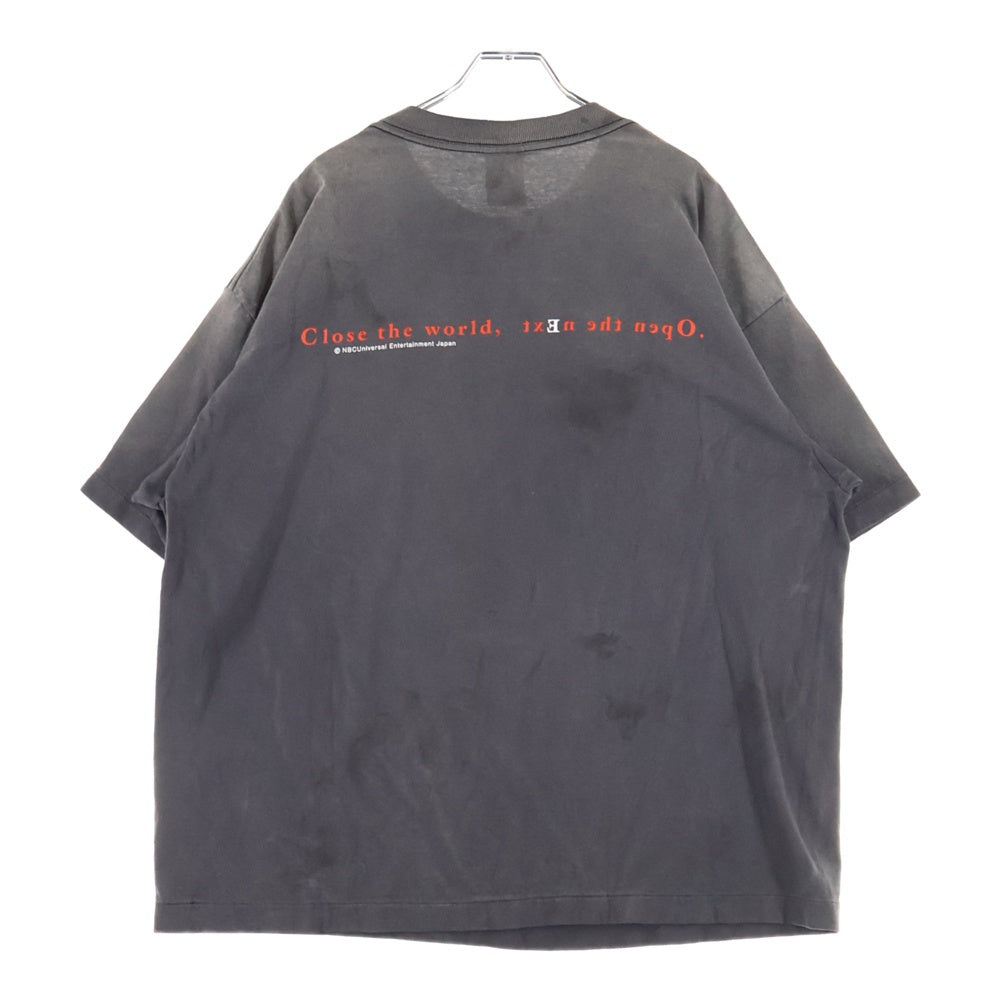 SAINT MICHAEL(セントマイケル) 25AW ×serial experiments lain ×GEEKS RULE GS SS TEE LAIN SM-HR1-0000-C23 アニメプリント半袖Tシャツ ブラック