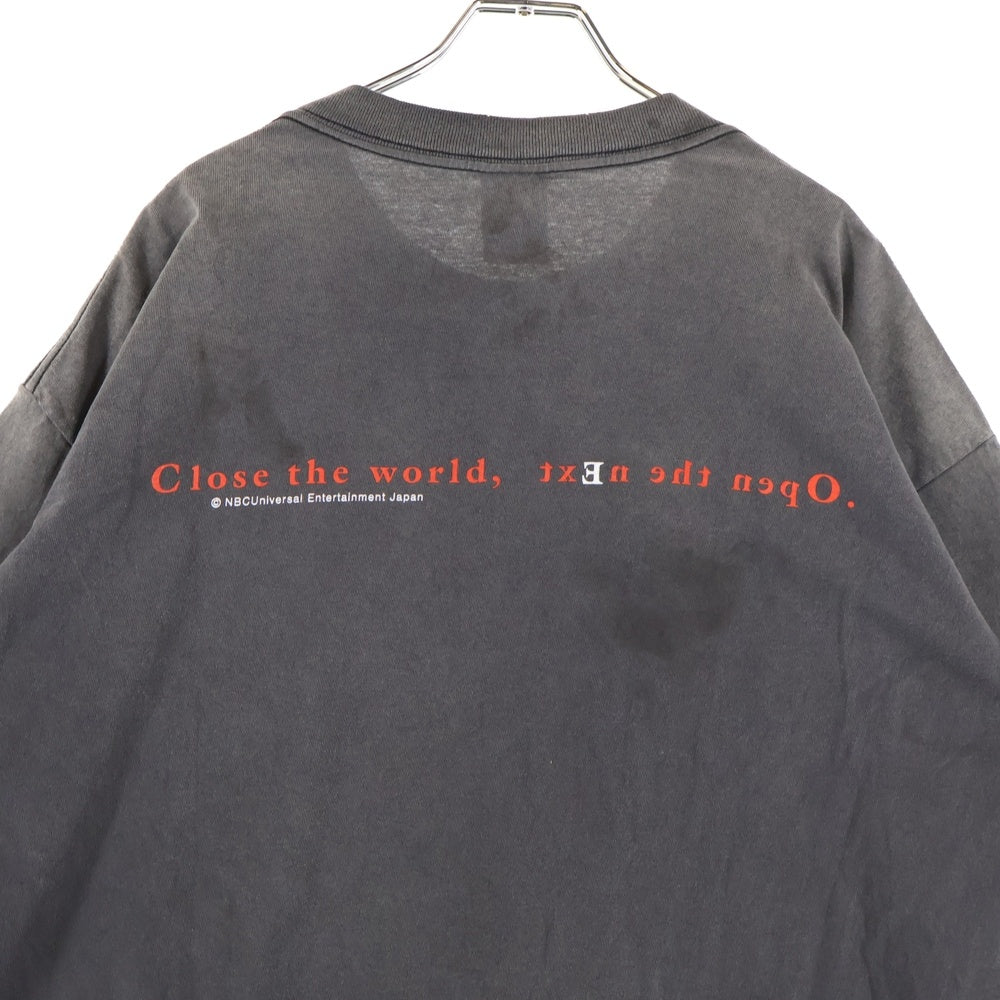 SAINT MICHAEL(セントマイケル) 25AW ×serial experiments lain ×GEEKS RULE GS SS TEE LAIN SM-HR1-0000-C23 アニメプリント半袖Tシャツ ブラック
