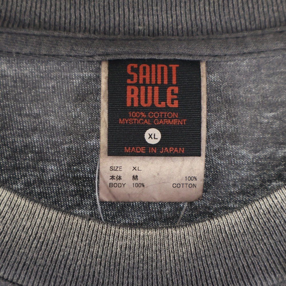 SAINT MICHAEL(セントマイケル) 25AW ×serial experiments lain ×GEEKS RULE GS SS TEE LAIN SM-HR1-0000-C23 アニメプリント半袖Tシャツ ブラック