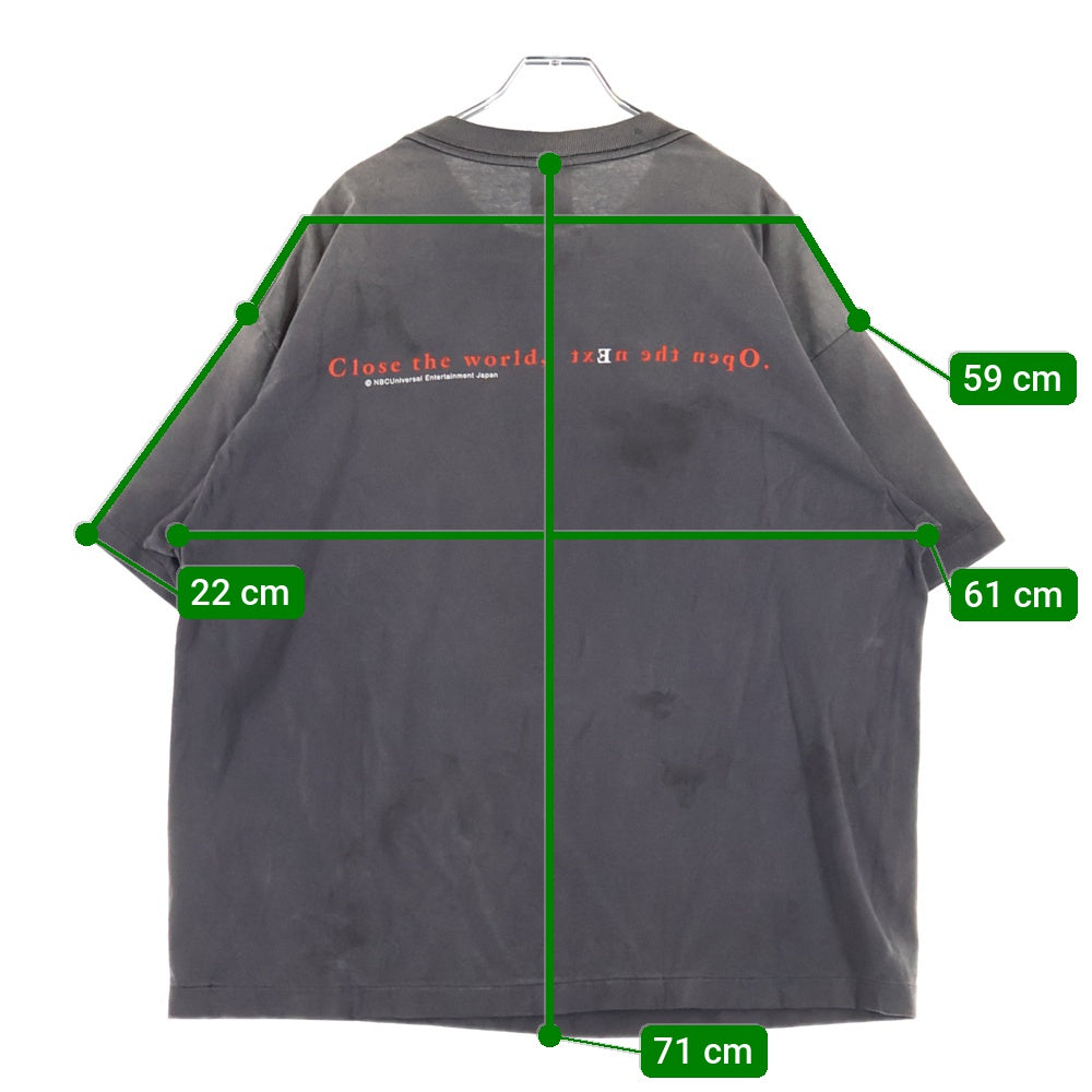 SAINT MICHAEL(セントマイケル) 25AW ×serial experiments lain ×GEEKS RULE GS SS TEE LAIN SM-HR1-0000-C23 アニメプリント半袖Tシャツ ブラック