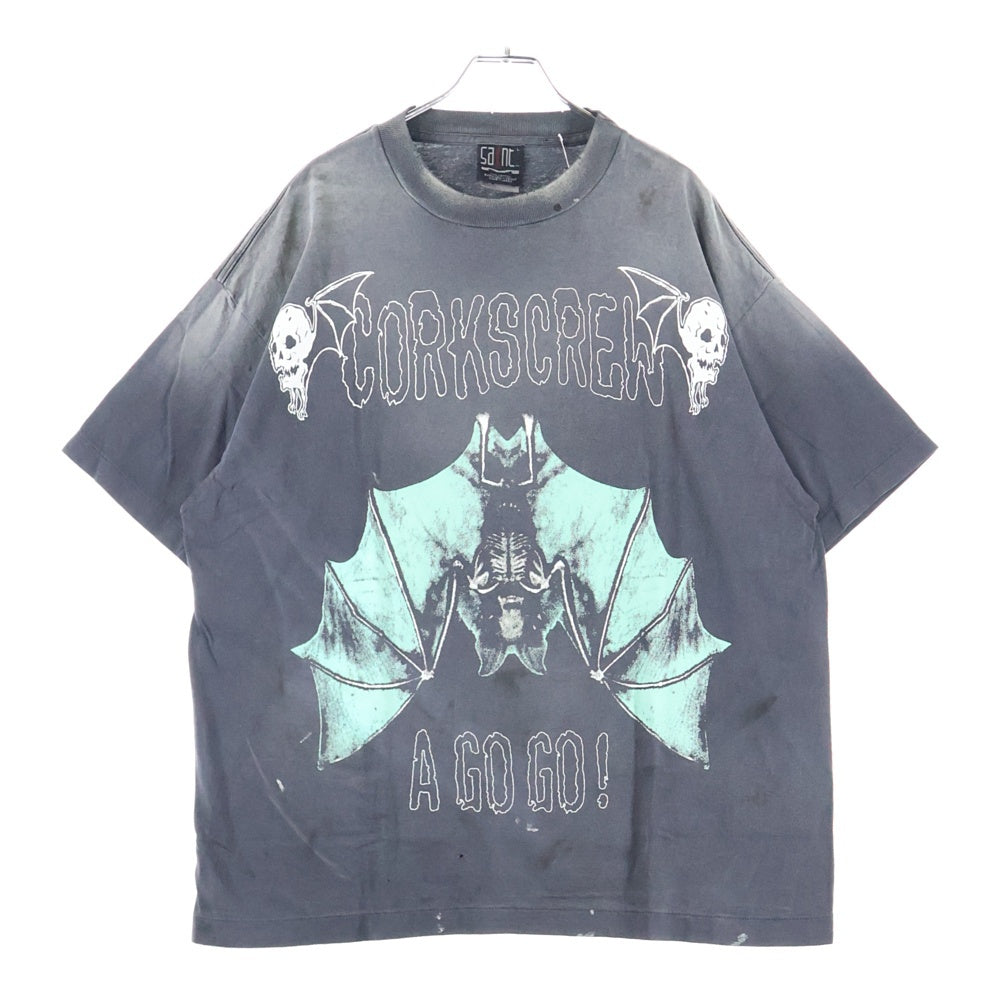 SAINT MICHAEL(セントマイケル) 25AW ×KUROYUME KY SS TEE SM-HR1-0000-C62 ×黒夢 アニメプリント半袖Tシャツ ブラック