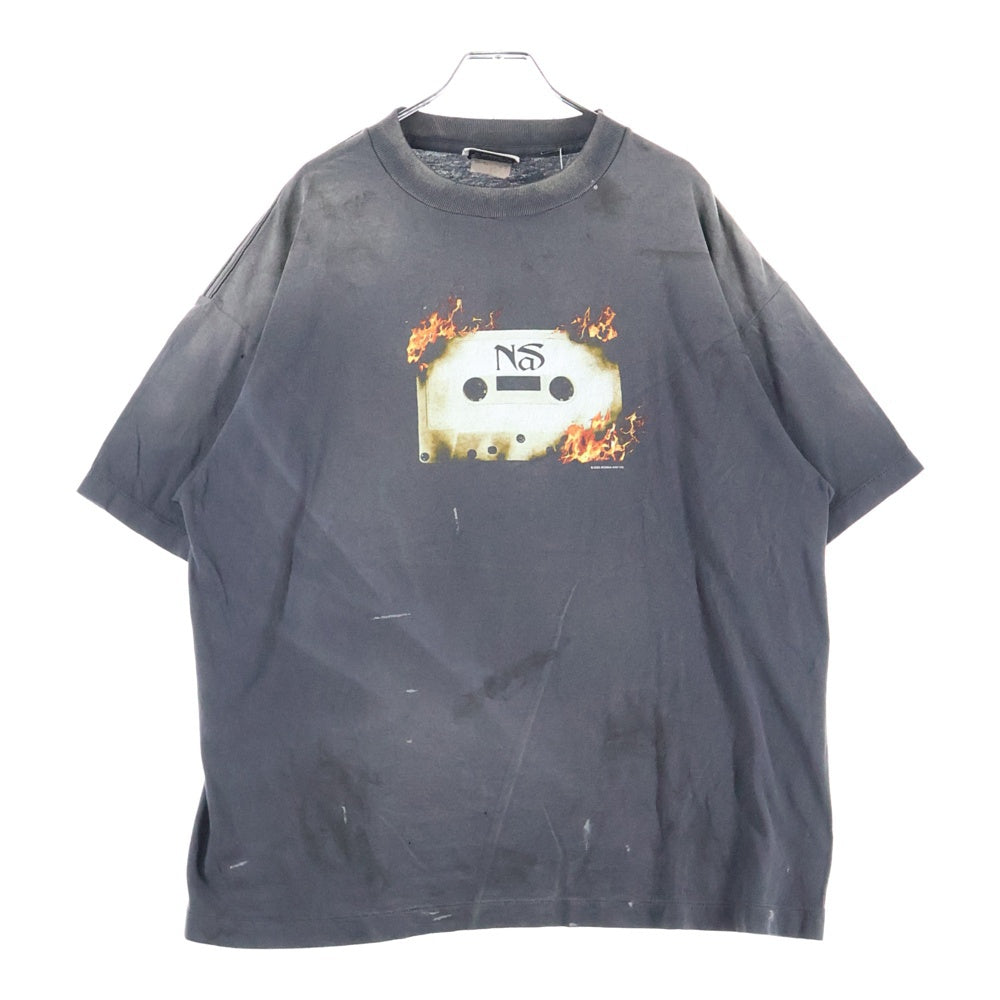 SAINT MICHAEL(セントマイケル) 25AW NAS SS TEE SM-HR1-0000-C20 プリント半袖Tシャツ ブラック