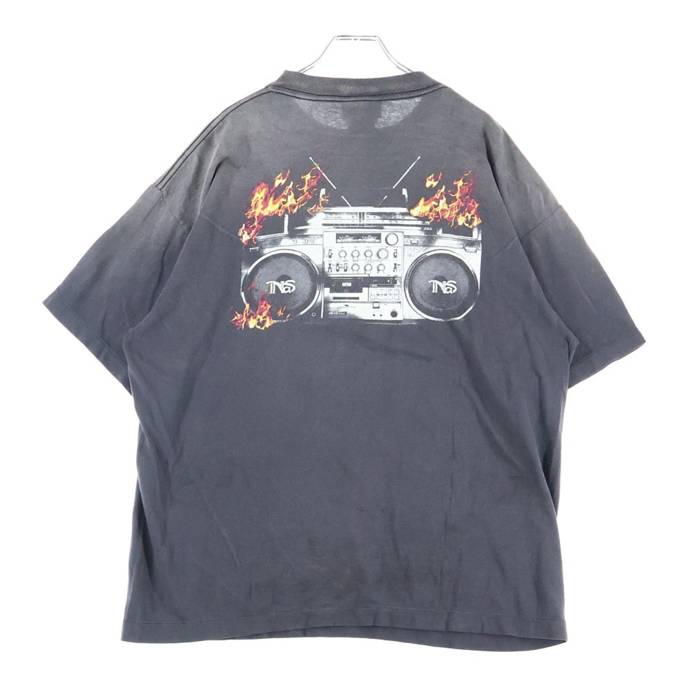SAINT MICHAEL(セントマイケル) 25AW NAS SS TEE SM-HR1-0000-C20 プリント半袖Tシャツ ブラック