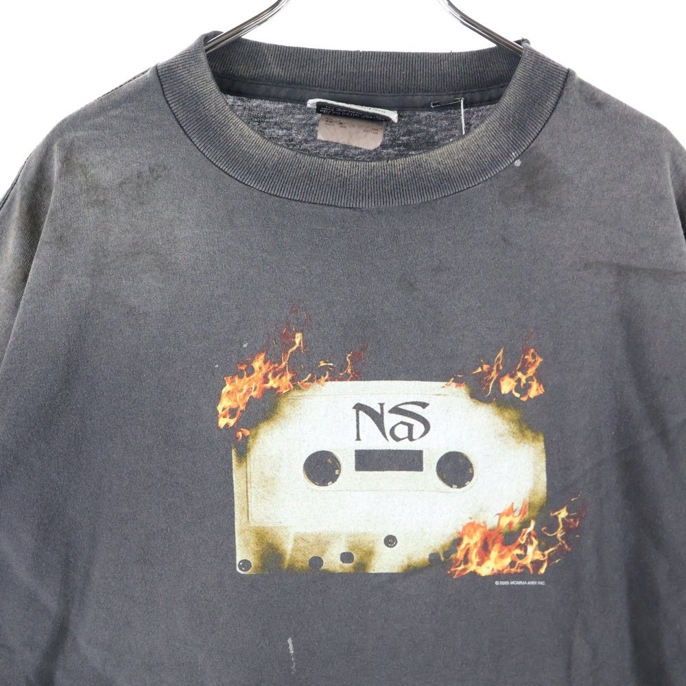 SAINT MICHAEL(セントマイケル) 25AW NAS SS TEE SM-HR1-0000-C20 プリント半袖Tシャツ ブラック