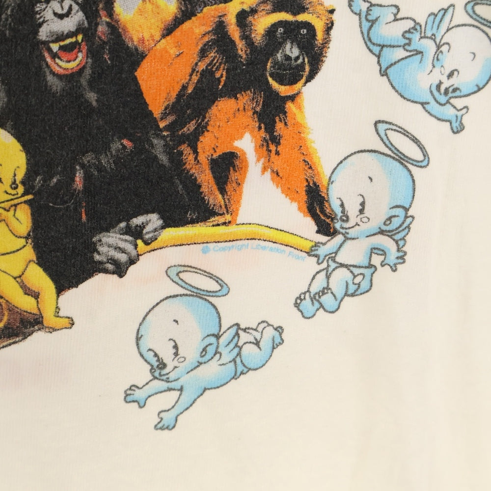 SAINT MICHAEL(セントマイケル) 25AW ×A BATHING APE BAPE SS TEE GENERATION SM-HR1-0000-C36 ×アベイシングエイプ プリント半袖Tシャツ ホワイト
