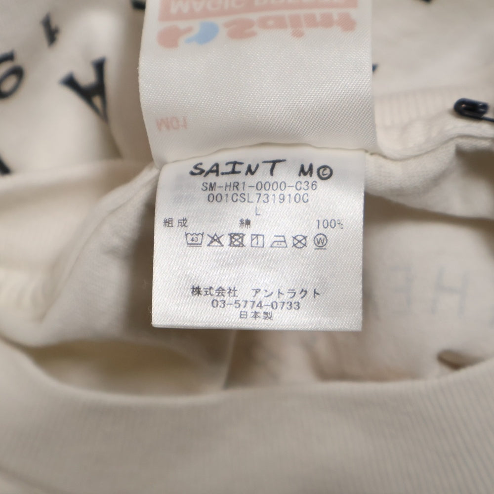 SAINT MICHAEL(セントマイケル) 25AW ×A BATHING APE BAPE SS TEE GENERATION SM-HR1-0000-C36 ×アベイシングエイプ プリント半袖Tシャツ ホワイト