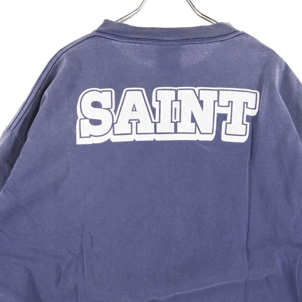 SAINT MICHAEL(セントマイケル) 25AW ×Disney DSN SS TEE BONJOUR SM-HR1-0000-C87 ×ディズニー ムービープリント半袖Tシャツ ネイビー