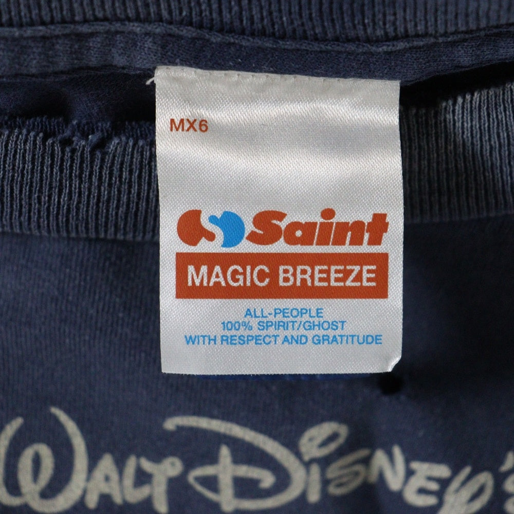 SAINT MICHAEL(セントマイケル) 25SS ×Disney FANTASIA SS TEE SM-HR8-0000-C65 ×ディズニー ムービープリント半袖Tシャツ ネイビー