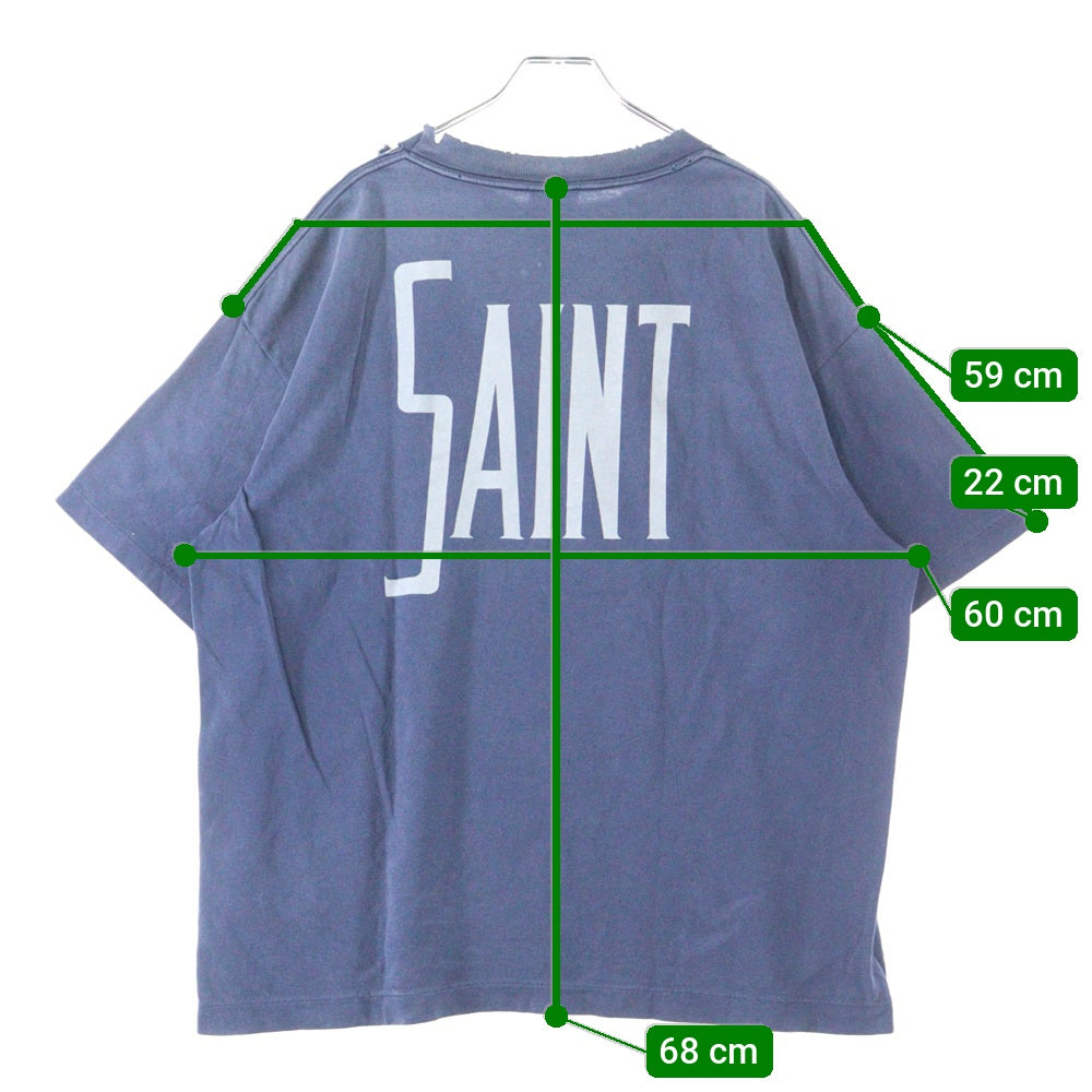 SAINT MICHAEL(セントマイケル) 25SS ×Disney FANTASIA SS TEE SM-HR8-0000-C65 ×ディズニー ムービープリント半袖Tシャツ ネイビー