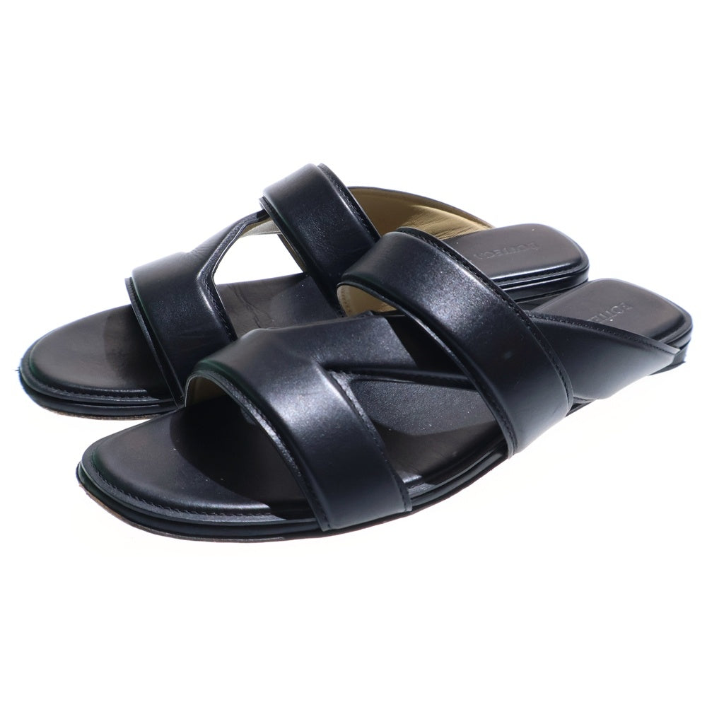 BOTTEGA VENETA(ボッテガヴェネタ) フラットレザーサンダル ブラック レディース