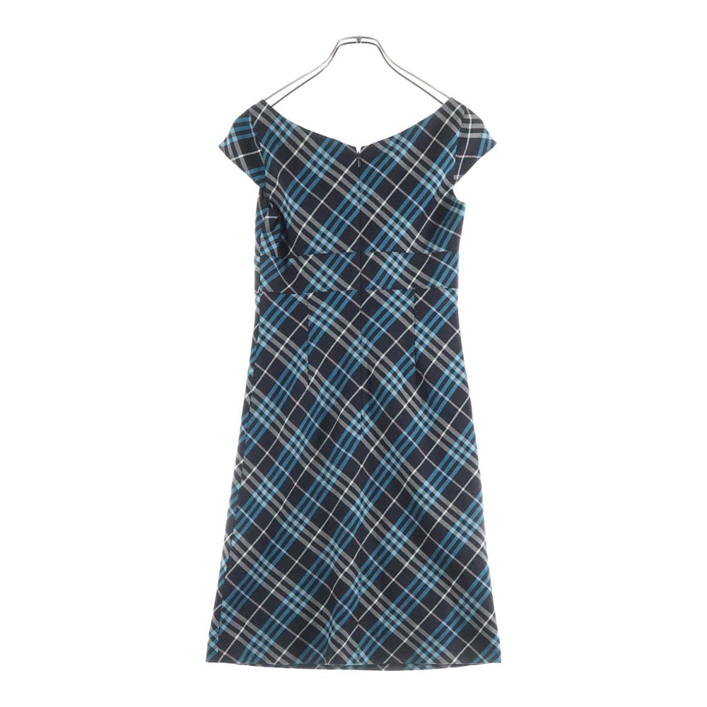 BURBERRY BLUE LABEL(バーバリーブルーレーベル) ウールチェックワンピース FMF48-582-32 ブラック/ブルー レディース