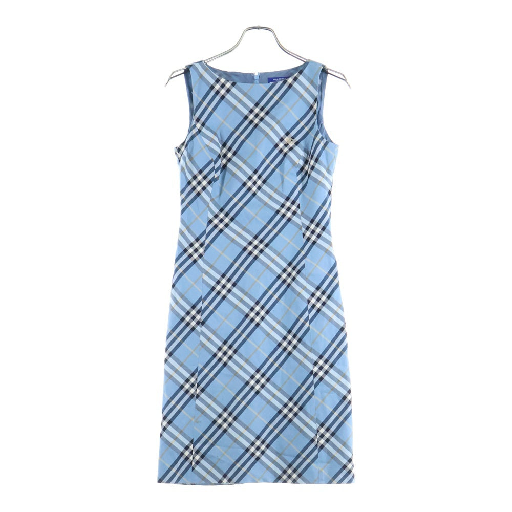 BURBERRY BLUE LABEL(バーバリーブルーレーベル) ウールチェックワンピース FM531-234 ブルー レディース
