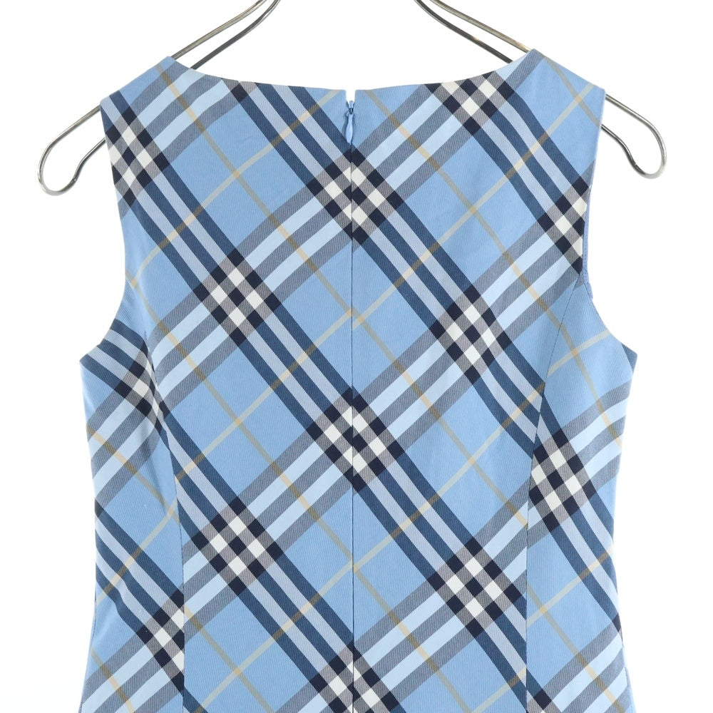 BURBERRY BLUE LABEL(バーバリーブルーレーベル) ウールチェックワンピース FM531-234 ブルー レディース