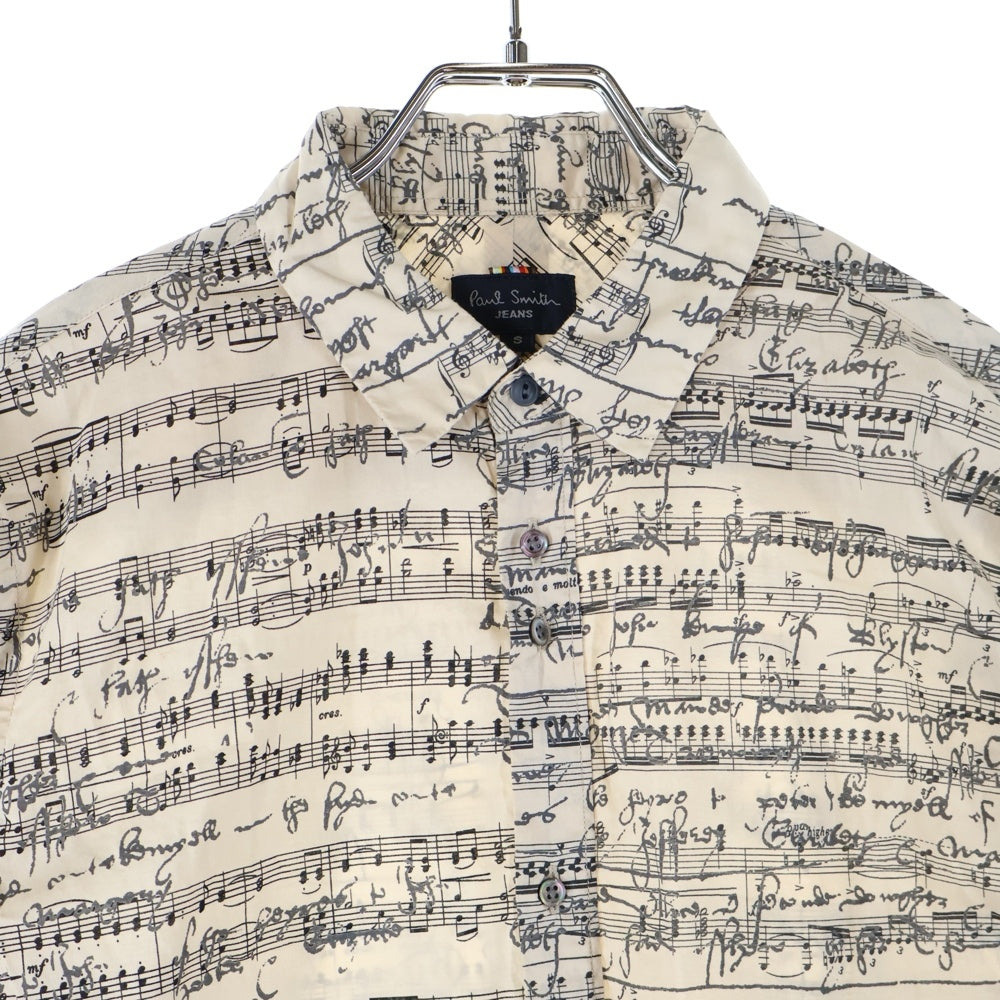 Paul Smith JEANS(ポールスミスジーンズ) 楽譜プリント長袖シャツ ベージュ