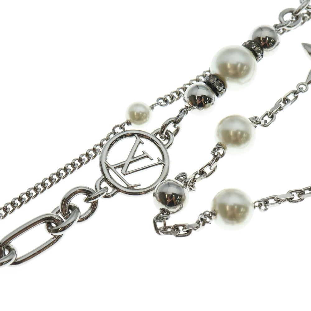 LOUIS VUITTON(ルイヴィトン) Midnight Pearl Sautoir Palladium ミッドナイト パール パラジウム ロングネックレス シルバー M02881