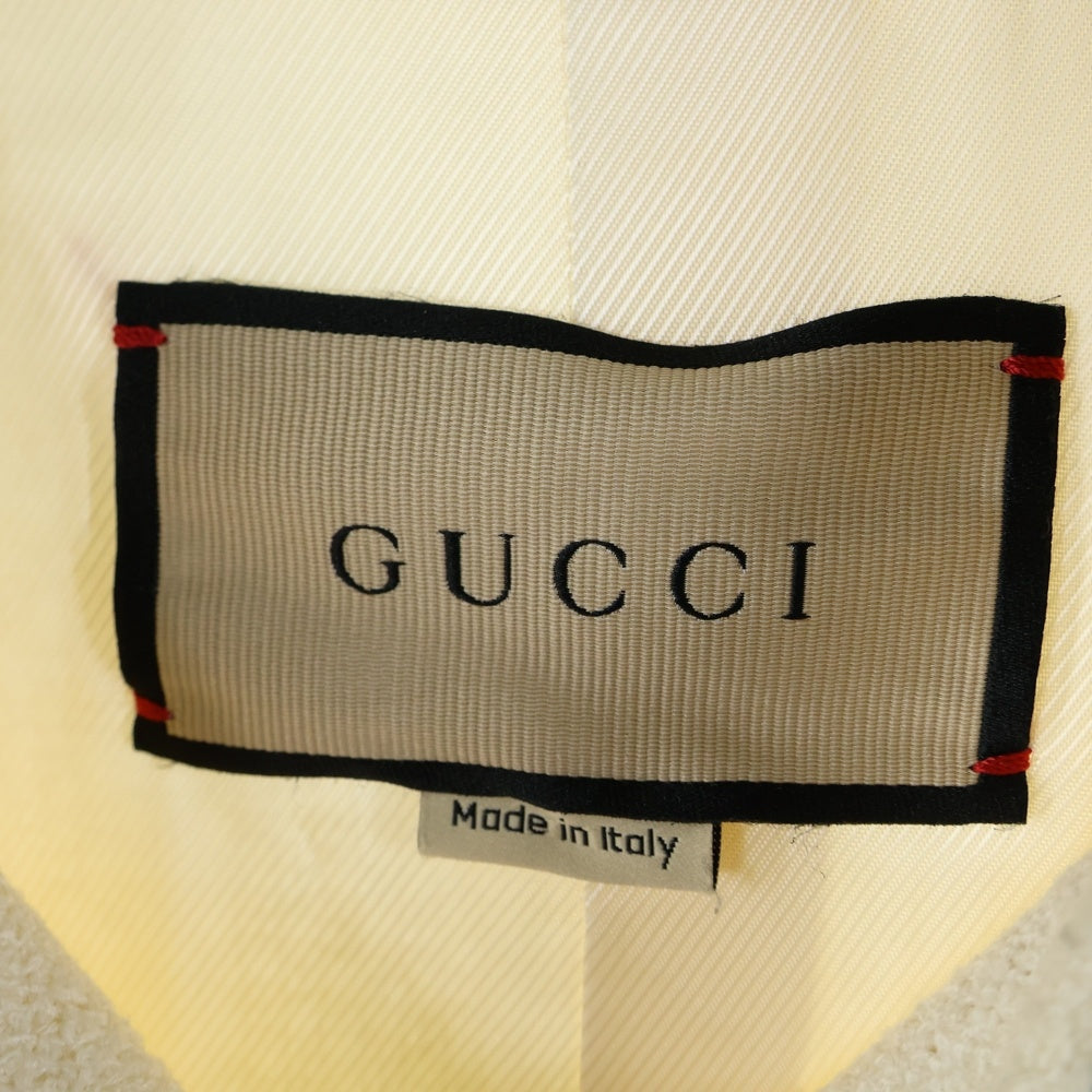 GUCCI(グッチ) エンブロイダリー付きレトロツイードジャケット アイボリー 749578 ZANIZ