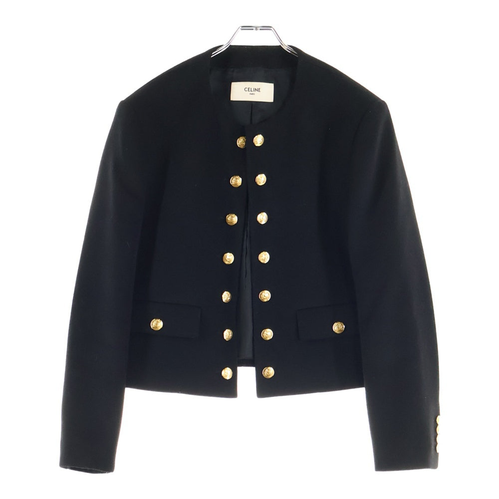 CELINE(セリーヌ) PORTER JACKET ポータージャケット ノーカラージャケット ブラック 2V72P998K.38NO