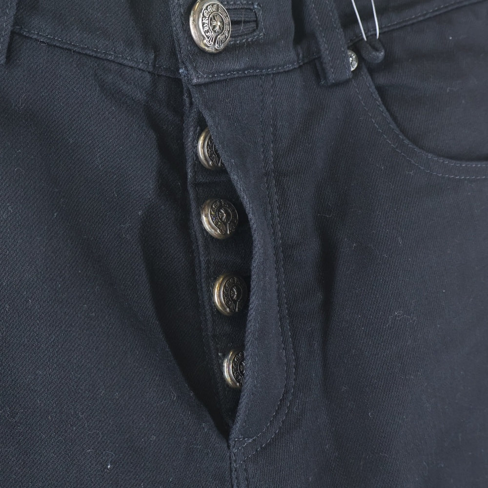 CHROME HEARTS(クロムハーツ) OLD FLEURKNEE DNM PANTS オールド 旧型フレアニーデニムパンツ ブラック