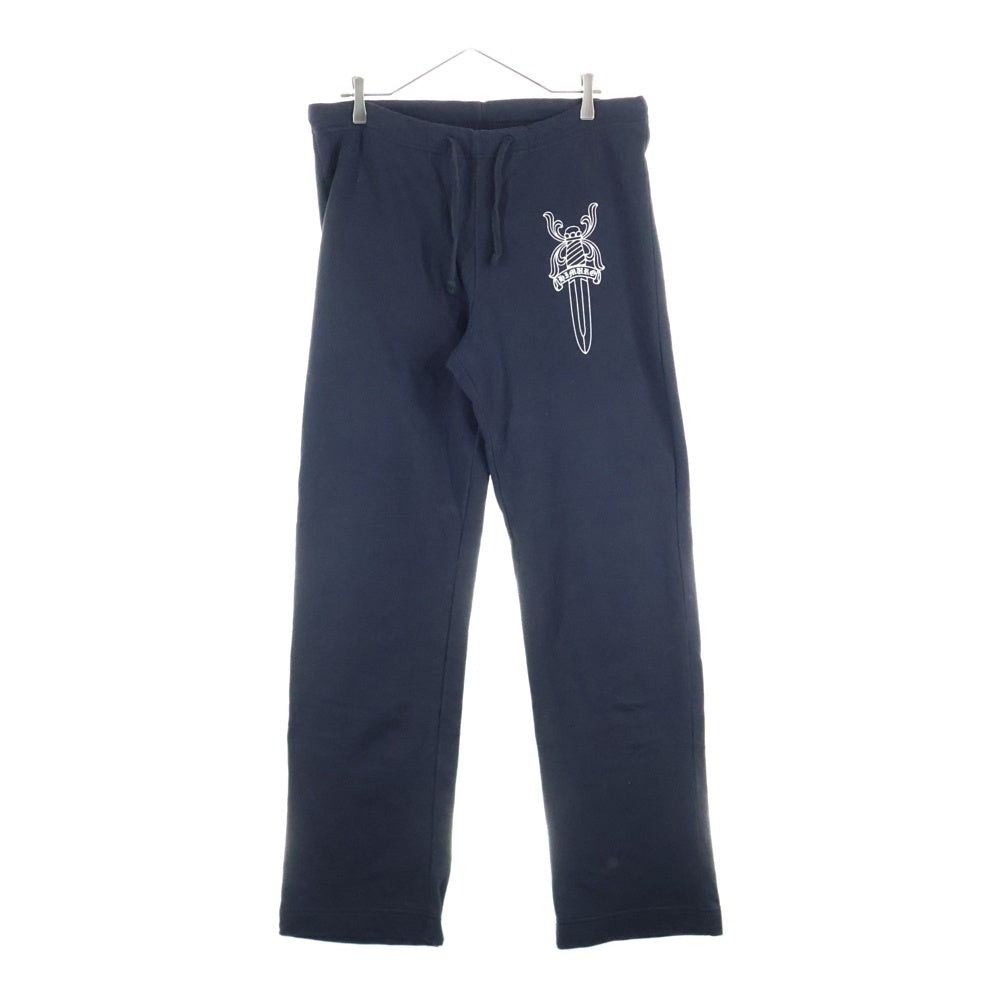 CHROME HEARTS(クロムハーツ) ×KYOSUKE HIMURO OLD Dagger Sweat pants ×氷室京介 オールド ダガープリント ロゴスウェットパンツ ブラック レディース