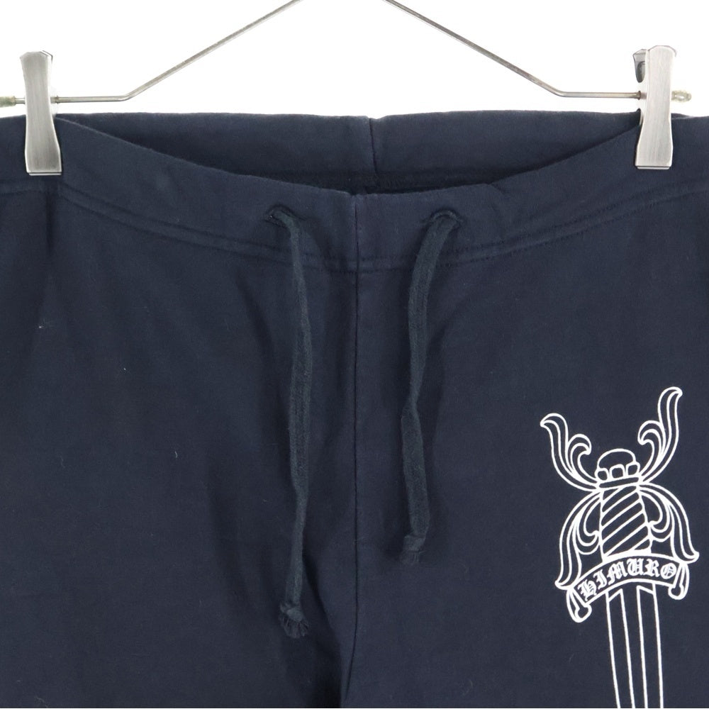 CHROME HEARTS(クロムハーツ) ×KYOSUKE HIMURO OLD Dagger Sweat pants ×氷室京介 オールド ダガープリント ロゴスウェットパンツ ブラック レディース