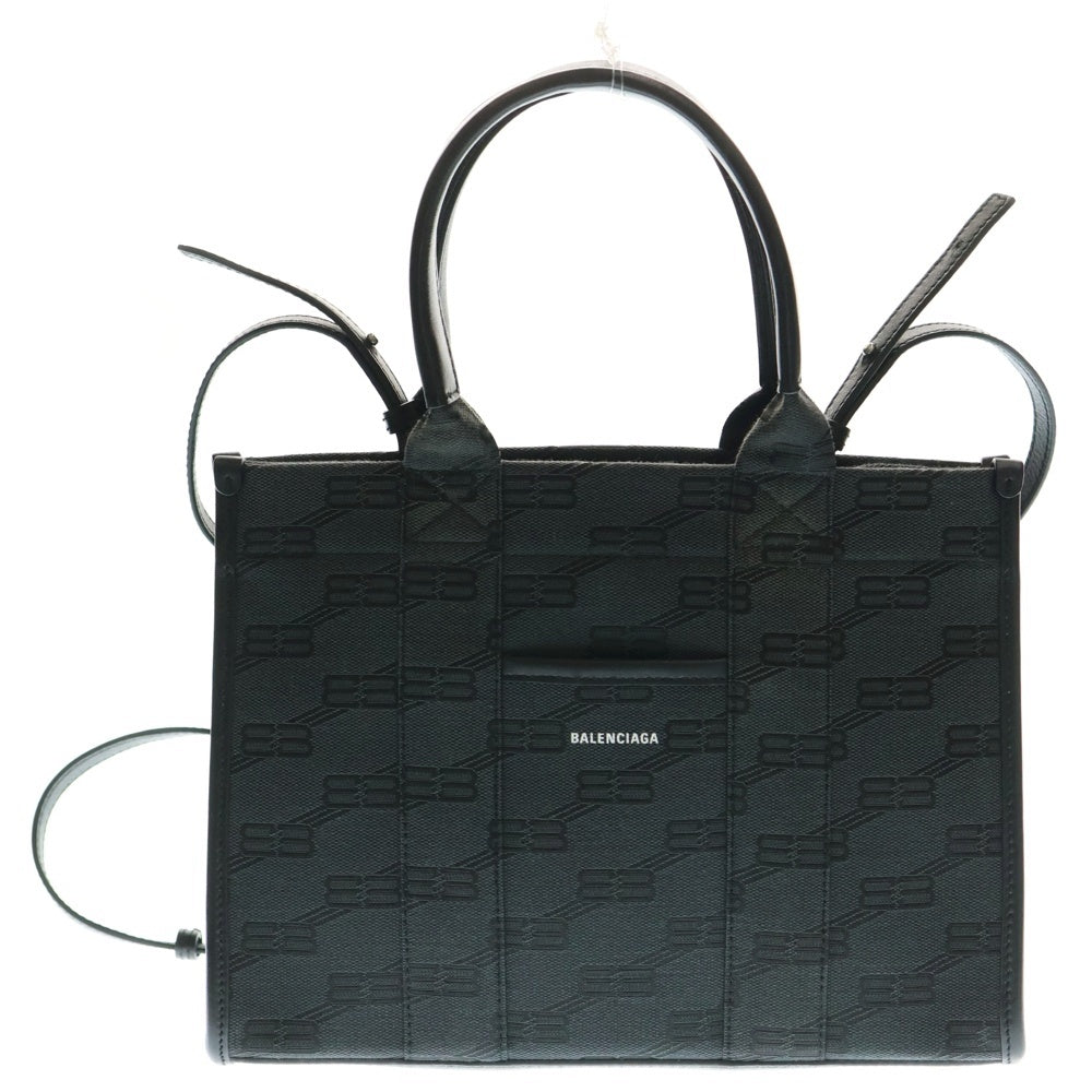 BALENCIAGA(バレンシアガ) BBモノグラム ハードウェア S 2WAYショルダーバッグ 714187 ブラック