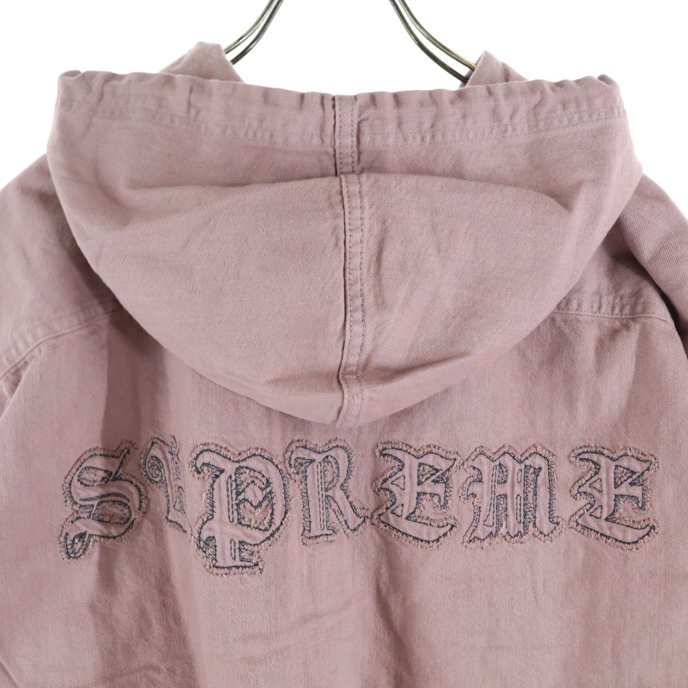 SUPREME(シュプリーム) 25SS Hooded Denim Shirt フーデッドデニムシャツ ピンク
