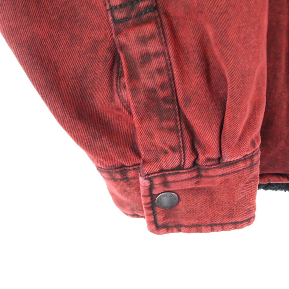 SUPREME(シュプリーム) 24AW Faux Shearling Lined Work Shirt フェイクシアリング ロゴエンブロイダリー ワークジャケット レッド