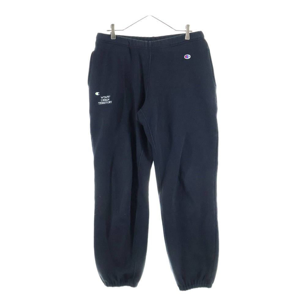 WTAPS(ダブルタップス) 22AW ×Champion URBAN TERRITORY C8-X214 ×チャンピオン ロゴ刺繍スウェットパンツ ブラック
