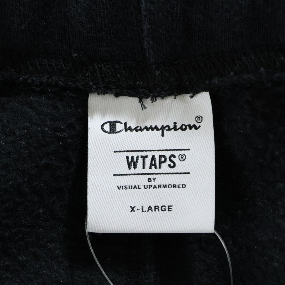 WTAPS(ダブルタップス) 22AW ×Champion URBAN TERRITORY C8-X214 ×チャンピオン ロゴ刺繍スウェットパンツ ブラック