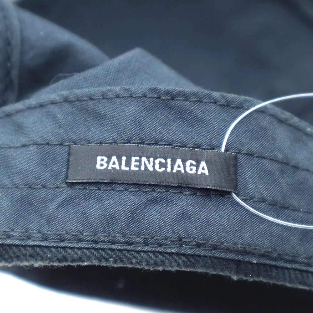 BALENCIAGA(バレンシアガ) DIY Metal Outline メタル アウトライン フロントロゴ刺繍 ベースボールキャップ 帽子 ブラック 98609