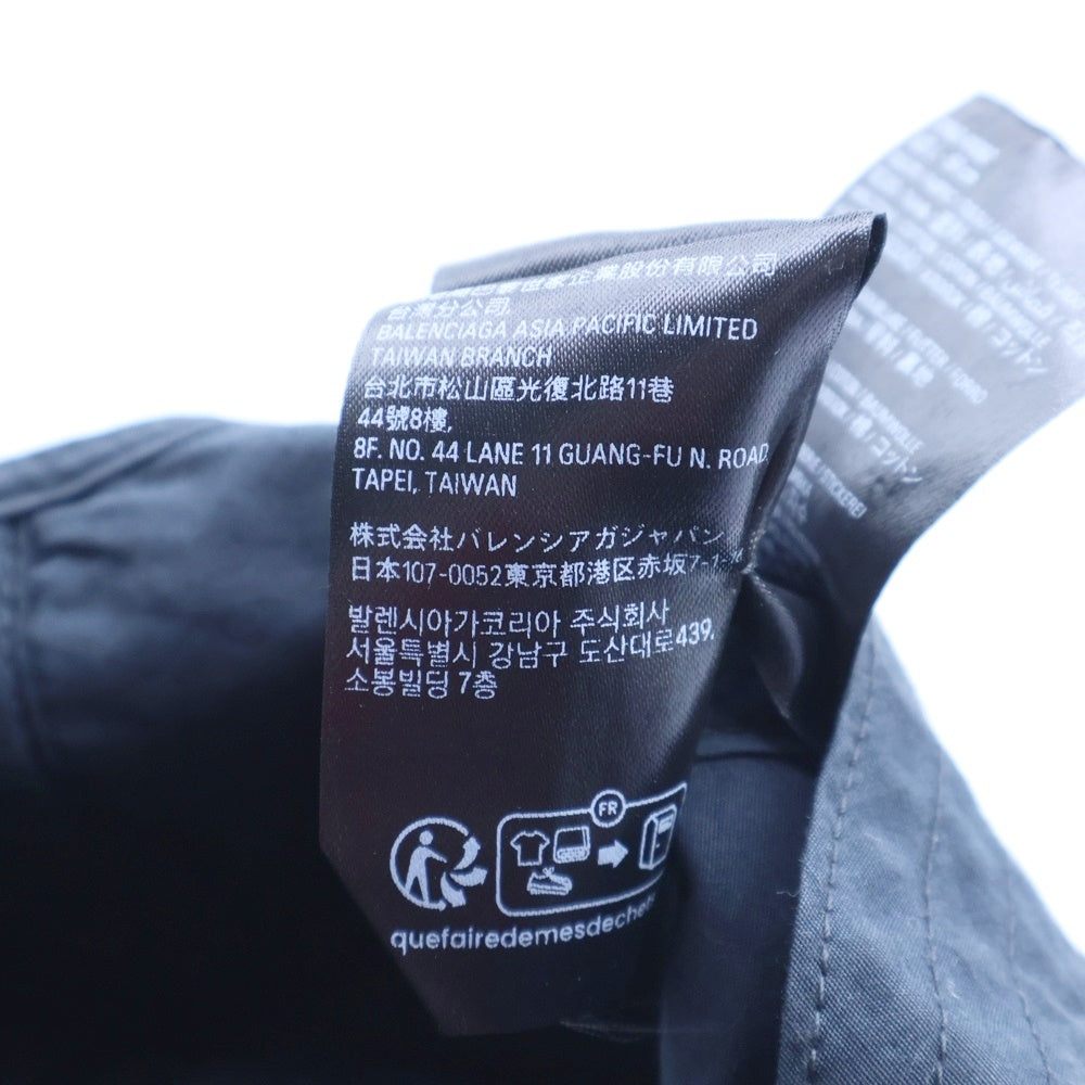 BALENCIAGA(バレンシアガ) DIY Metal Outline メタル アウトライン フロントロゴ刺繍 ベースボールキャップ 帽子 ブラック 98609