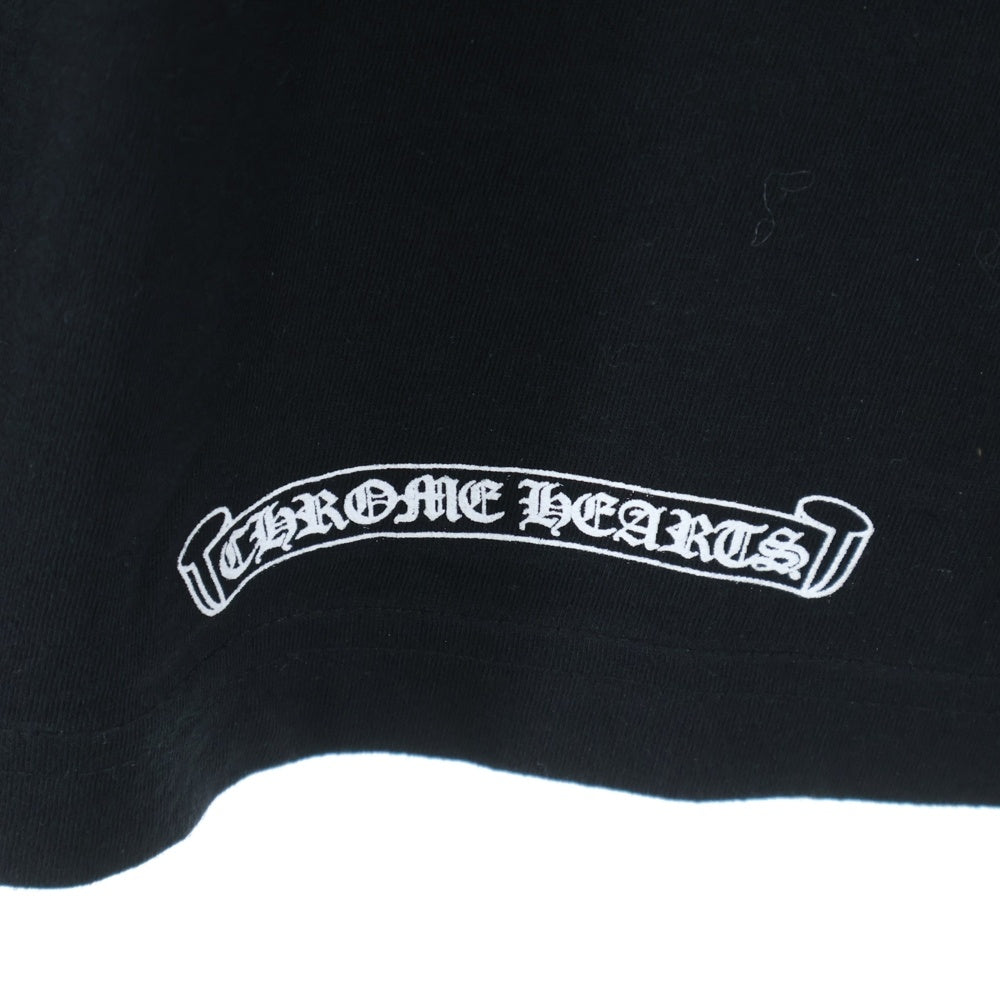 CHROME HEARTS(クロムハーツ) CH SCROLL LABEL スクロールラベル アームプリント クルーネック長袖Tシャツカットソー ロングスリーブ ロンT ブラック